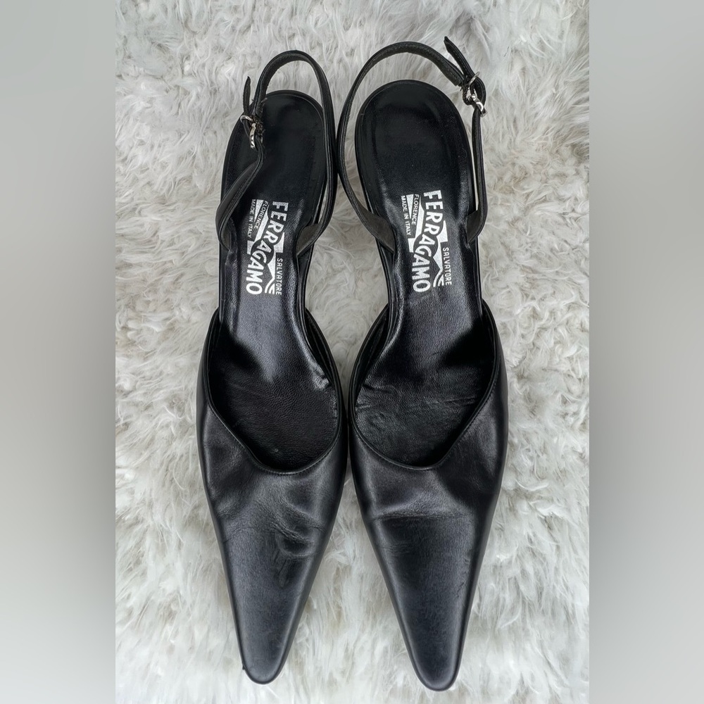 Salvatore Ferragamo Midnight Calf Heel